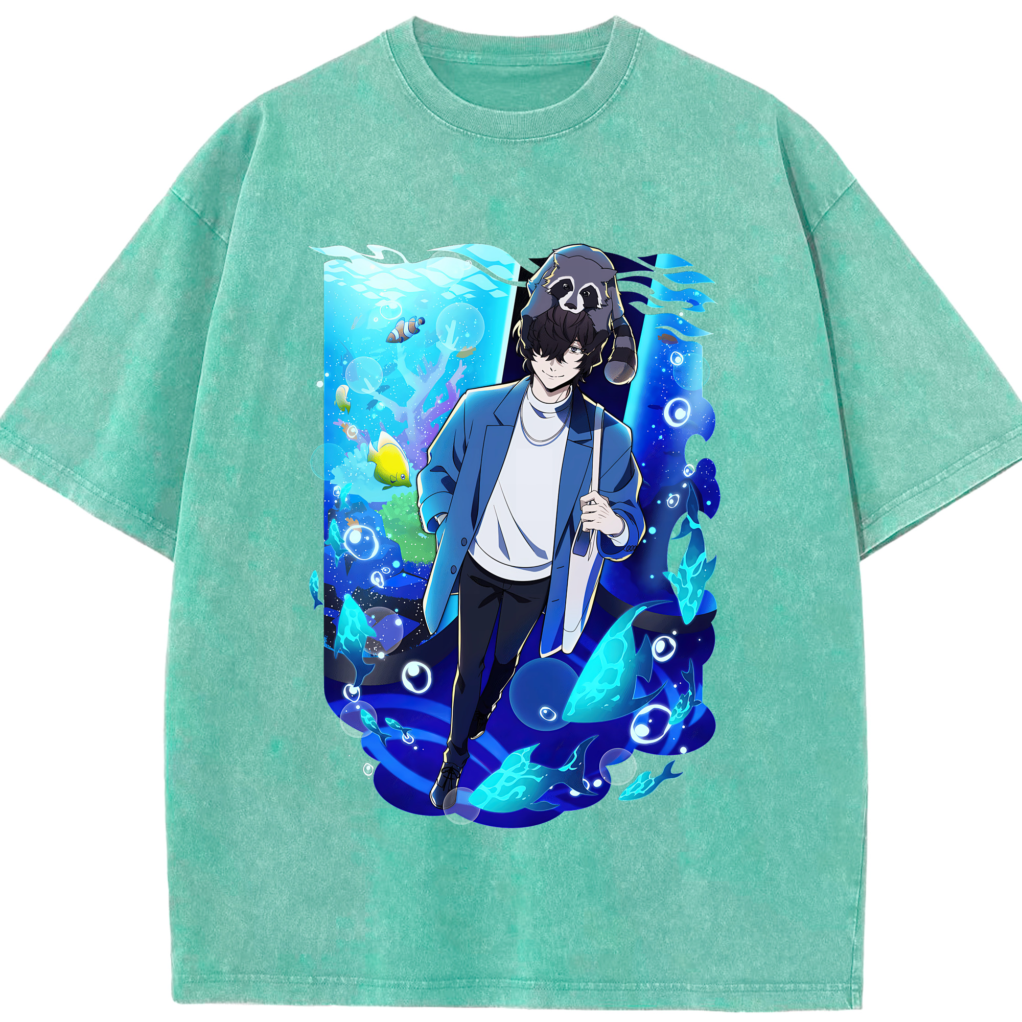 （画像用） 文豪ストレイドッグス Bungo Stray Dogs 綿100% ヴィンテージ風 半袖Tシャツ（フロントプリント）
